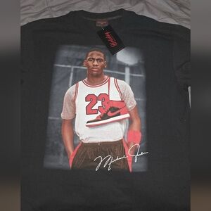 Jordan Black and Red Graphic Tee
